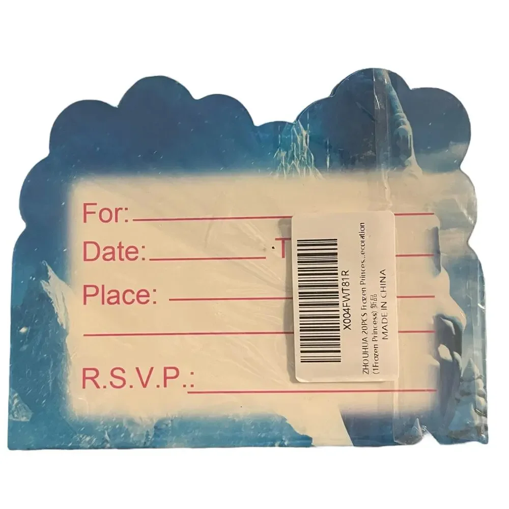 Cartoon Frozen Disney Elsa Theme Invitation Card Event Birthday‎ Party Supplies